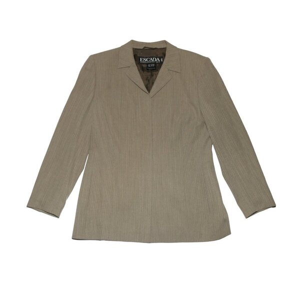 𝅺ESCADA Margaretha Ley Vintage 100% New Wool Arrow Patterned Button Blazer - Picture 1 of 7